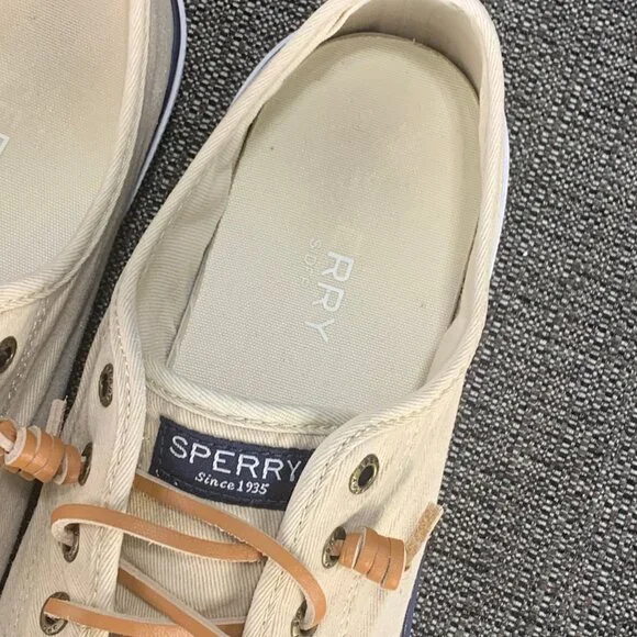 Sperry Pier View Sand Sneaker - Women's Size 8 - shoes canvas tan beige STS81816 - Picture 5 of 13